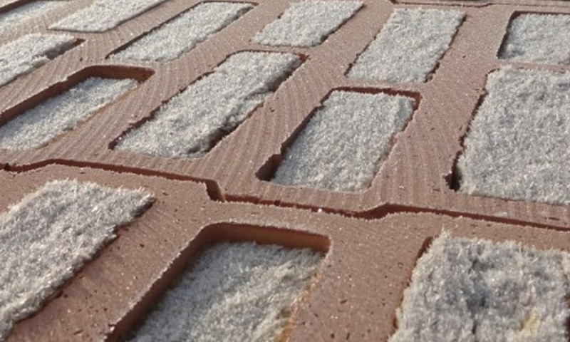 Štruktúra dierovanej tehly Porotherm